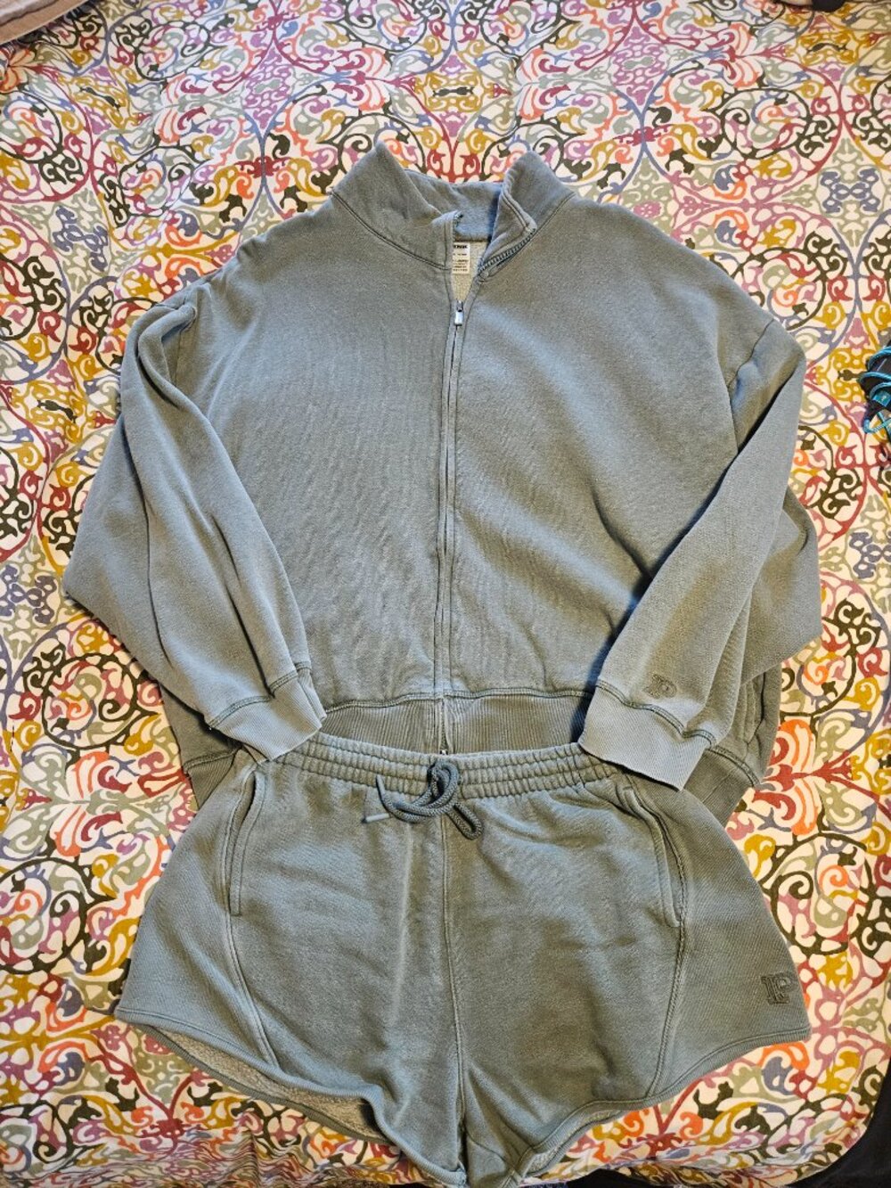 PINK sweat set! Shorts and sweatshirt
